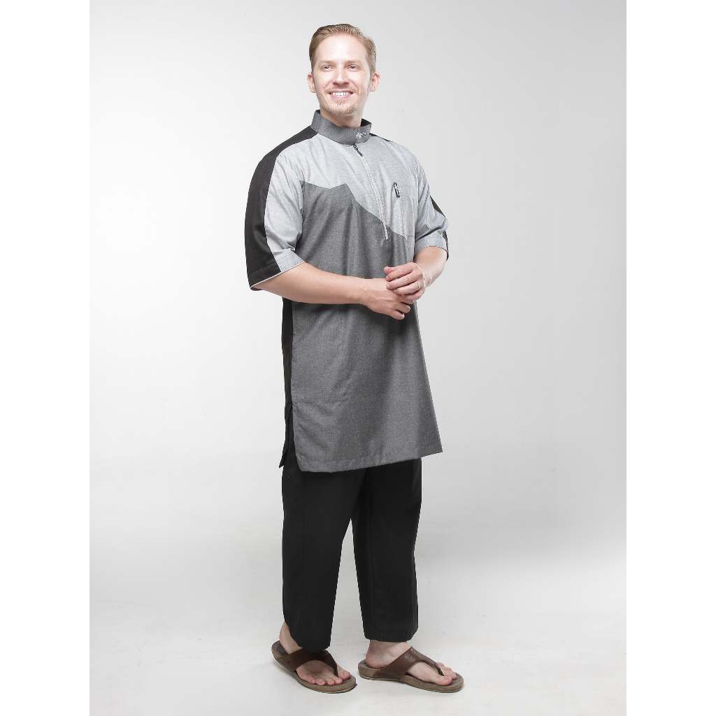 KAMILIANO GOLD 002 – LIGHT GRAY KURTA LENGAN PANJANG