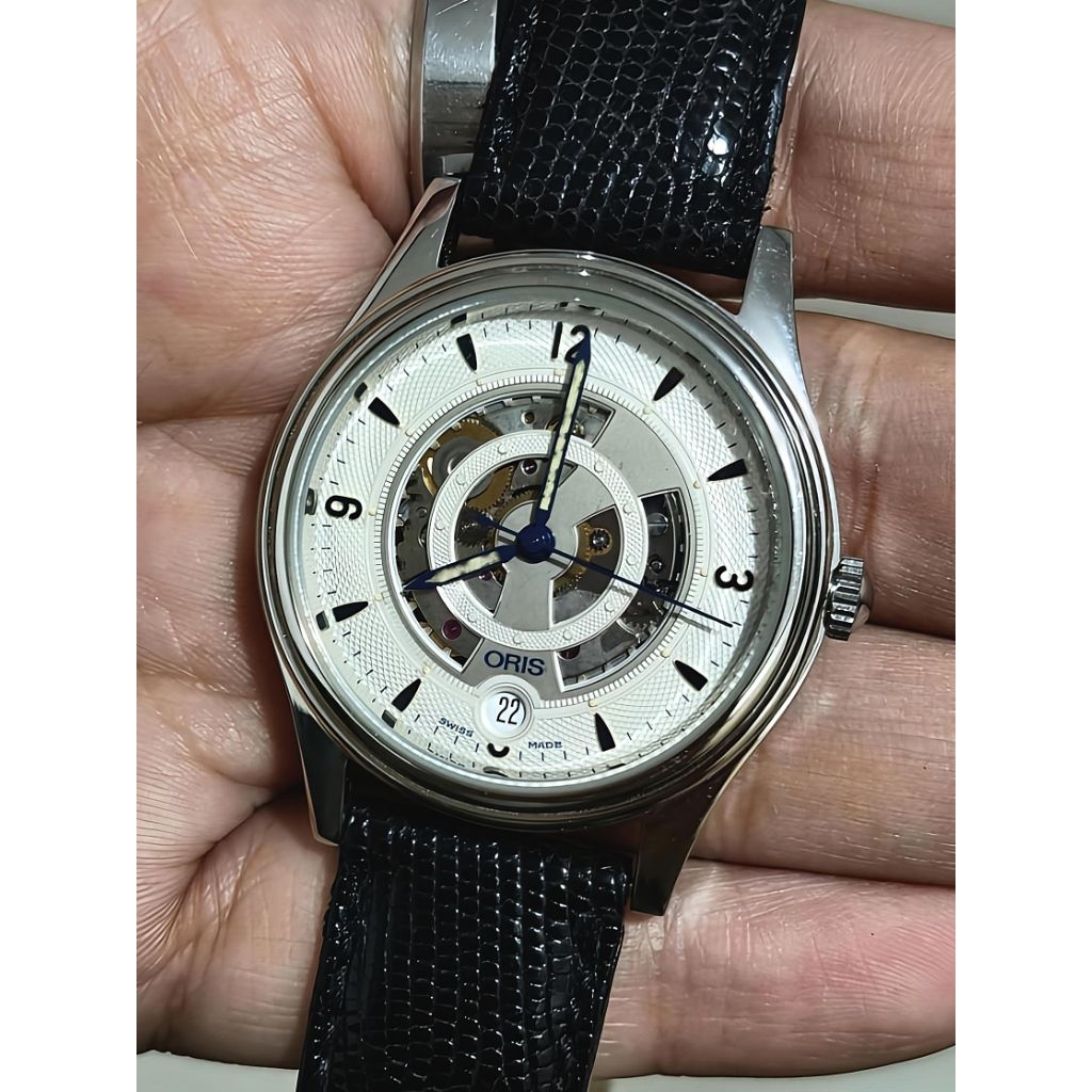 Oris Classic Skeleton Ref. 7481 second Vintage Watch/Dress Watch diameter 35mm "Jam Keanu Reeves"