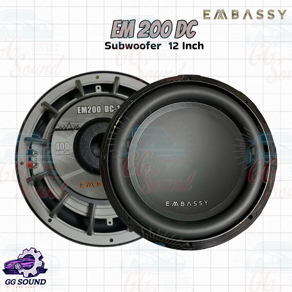 Subwoofer Embassy EM-200DC 12" Doublecoil DoubleMagnet