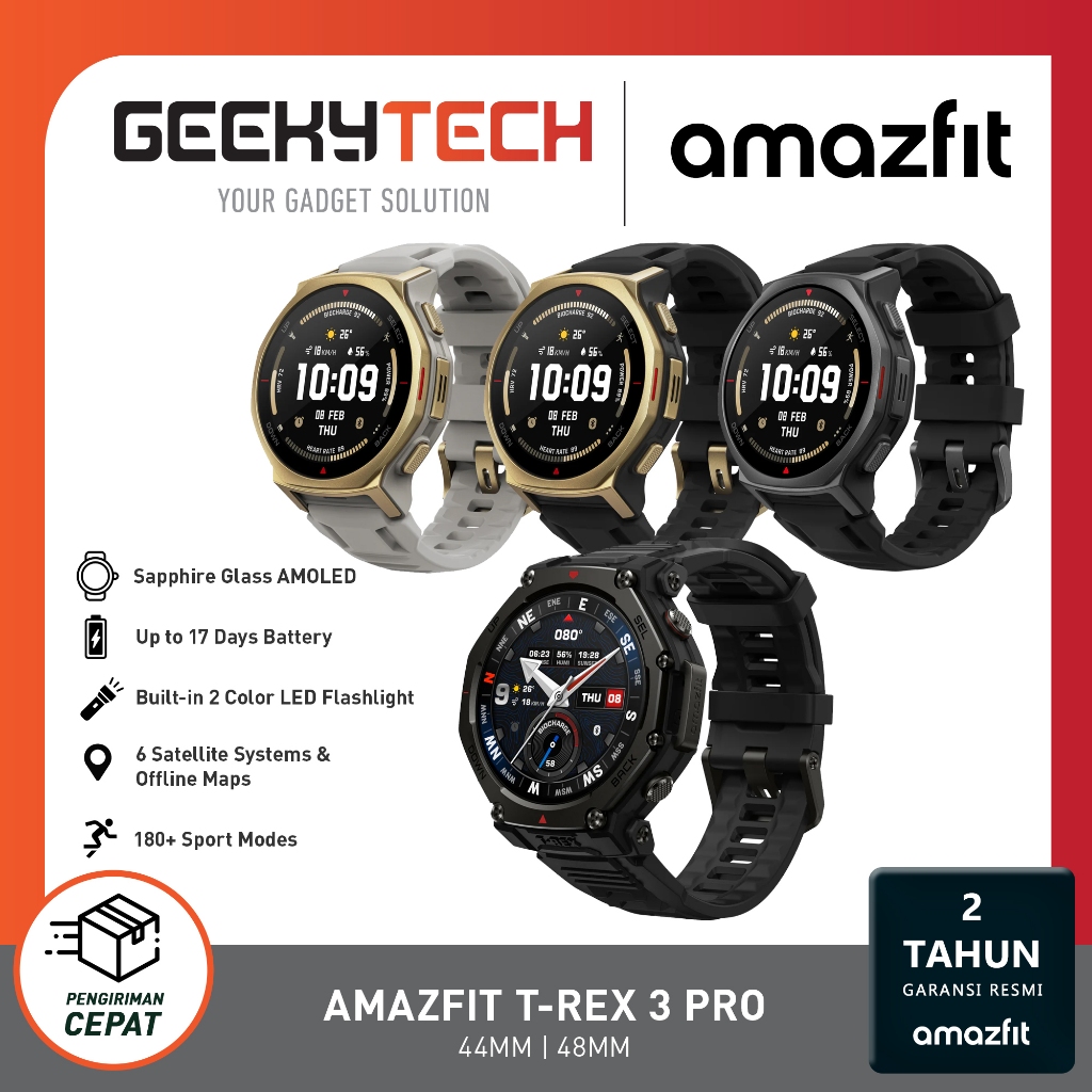 Amazfit T-Rex 3 Pro GPS Sportwatch Jam Tangan Olahraga Original - Garansi Resmi