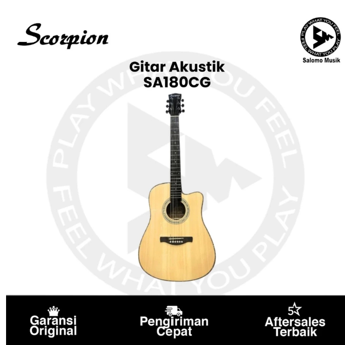 Gitar Akustik Scorpion SA180CG Series Original Varian