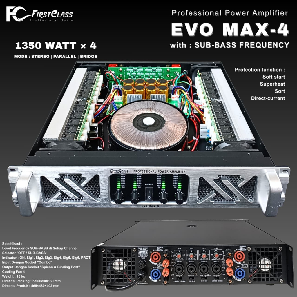 power firstclass evo max4 original 4 channel FIRSTCLASS EVO MAX 4