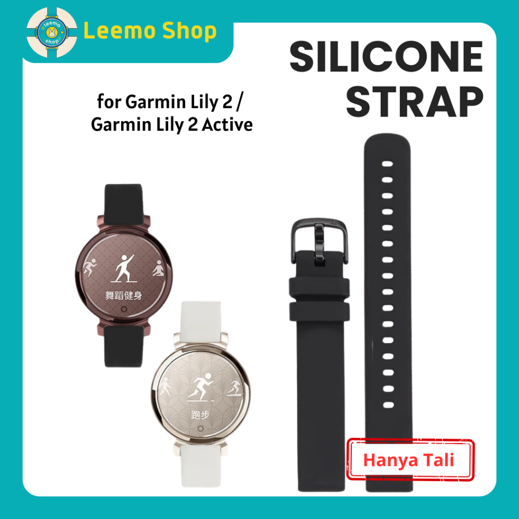 Strap Jam Tangan Bahan Silikon Garmin Lily 2 14mm – Tali Strap Smartwatch Garmin Lily 2 Warna Pastel