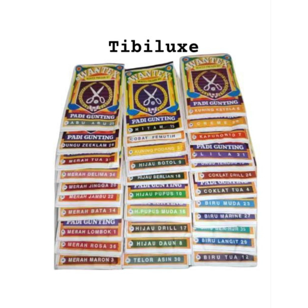 10 Bungkus Wantex Wenter Padi Gunting Pewarna Jeans Pakaian Tie Dye Kain Wantek Sumbo Jumputan Ikat 