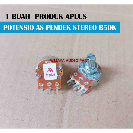 Potensio Stereo Mini B50K ASS PENDEK - Desain Mini, Pengatur Volume Stereo, Ideal untuk Audio
