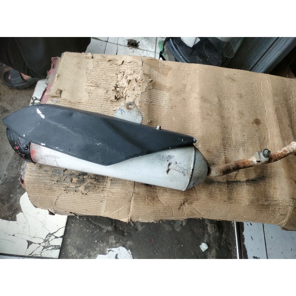 KNALPOT STANDAR KLX BF 150 ORIGINAL COPOTAN