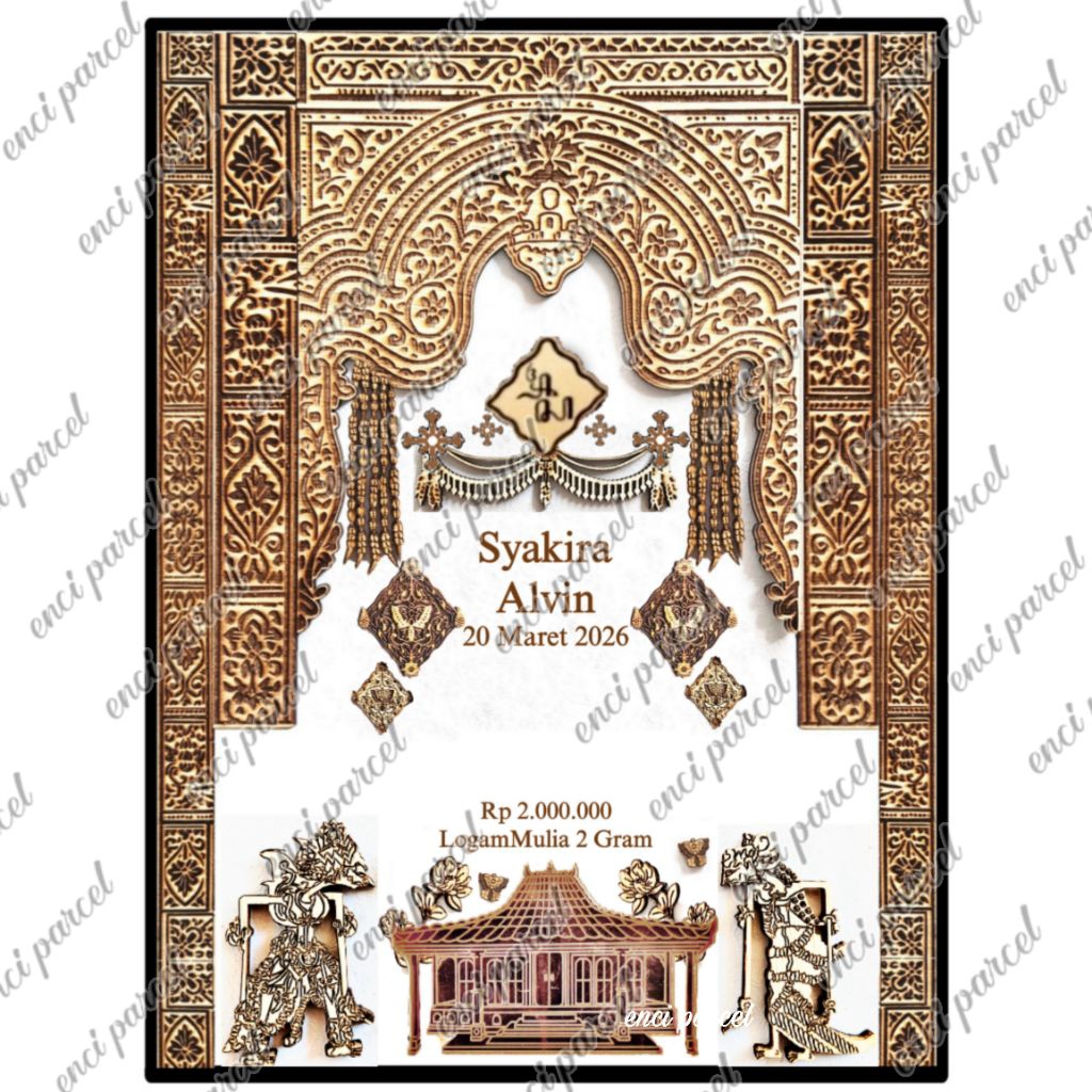 kode 330 set acc dekorasi wayang gebyok ornamen batik pelaminan adat jawa melengkung melati lengkung