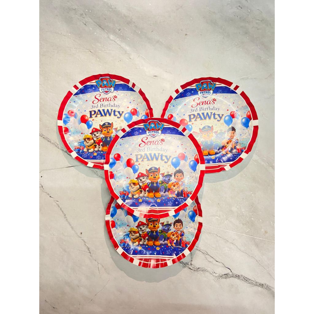 piring paw patrol / piring custom / piring ultah