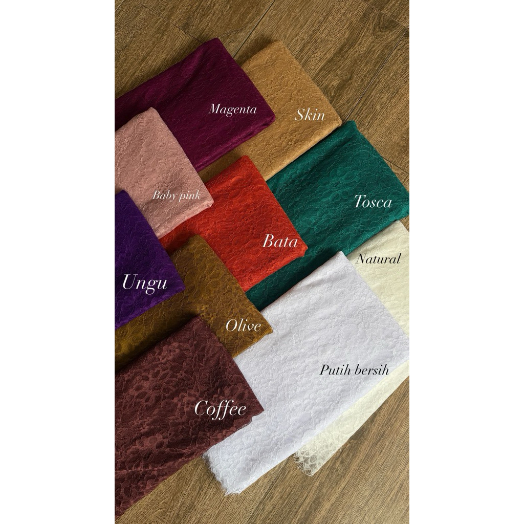 Kain MATERIAL lace imp*rt motif Shelina original by Djuwita Kebaya