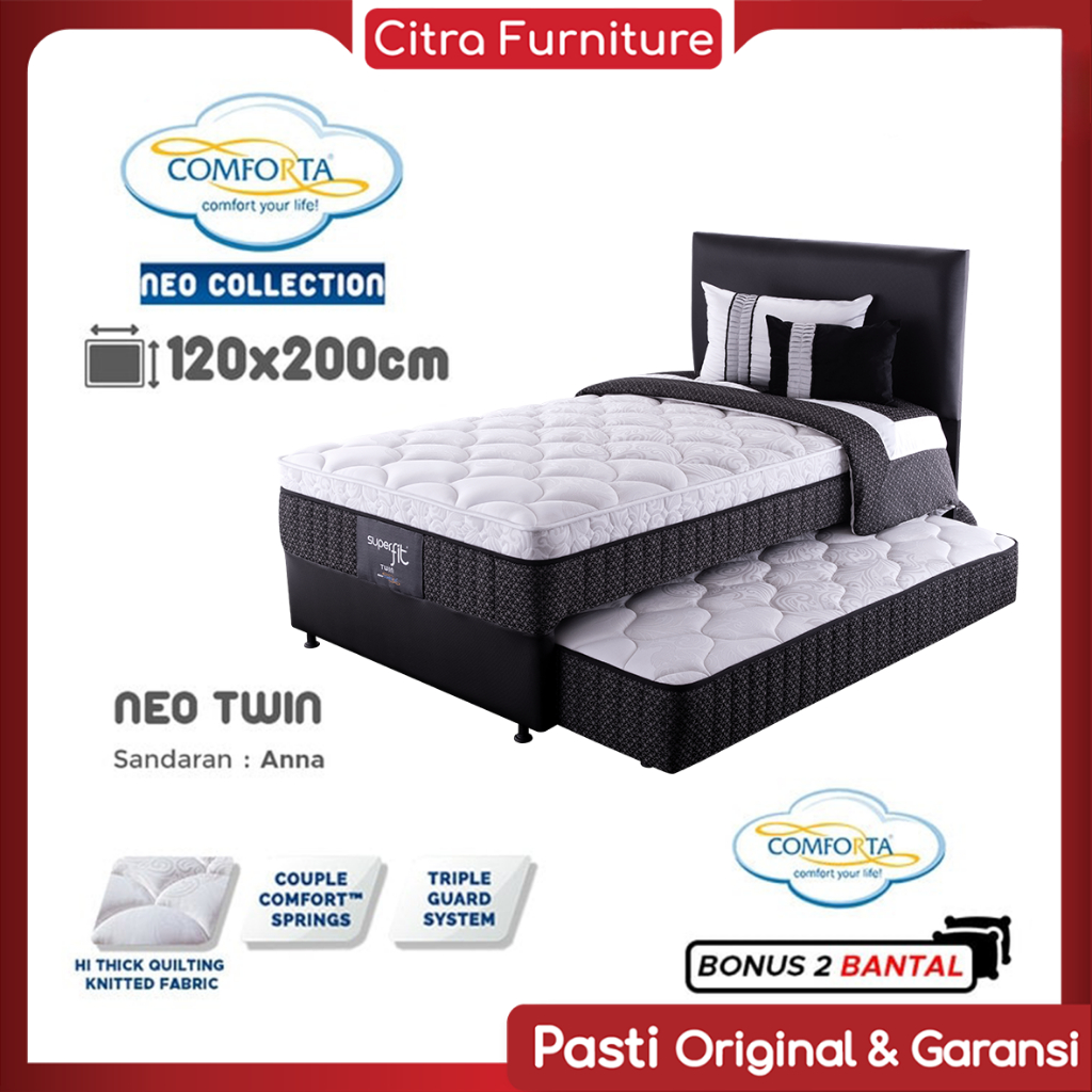 Comforta Spring bed Super Fit 2in1 Neo Twin Bed 120-Kasur Sorong
