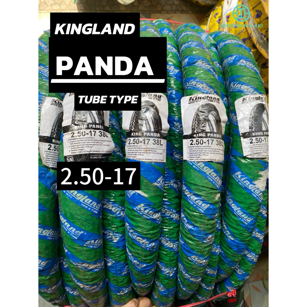 100% ORIGINAL & BARU BAN KINGLAND PANDA TUBE TYPE 2.50-17 RING 17 GROSIR BAN MOTOR UKURAN  NON TUBLE