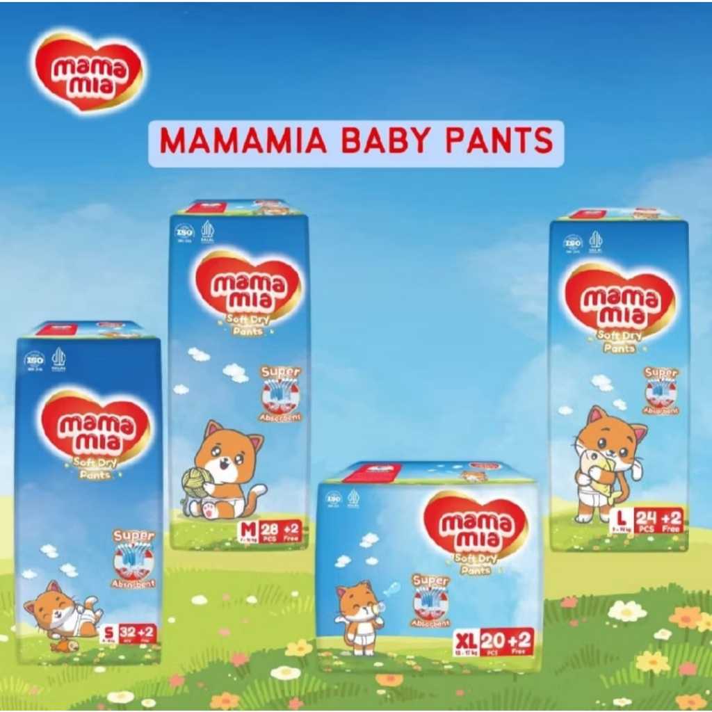 MAMAMIA SOFT DRY PANTS popok bayi celana pants baby diapers murah promo