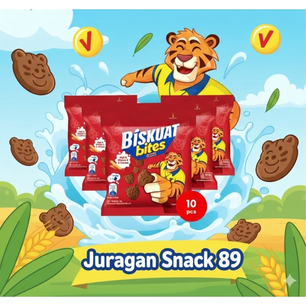 Biskuat Bites Coklat Renceng (10pcs)