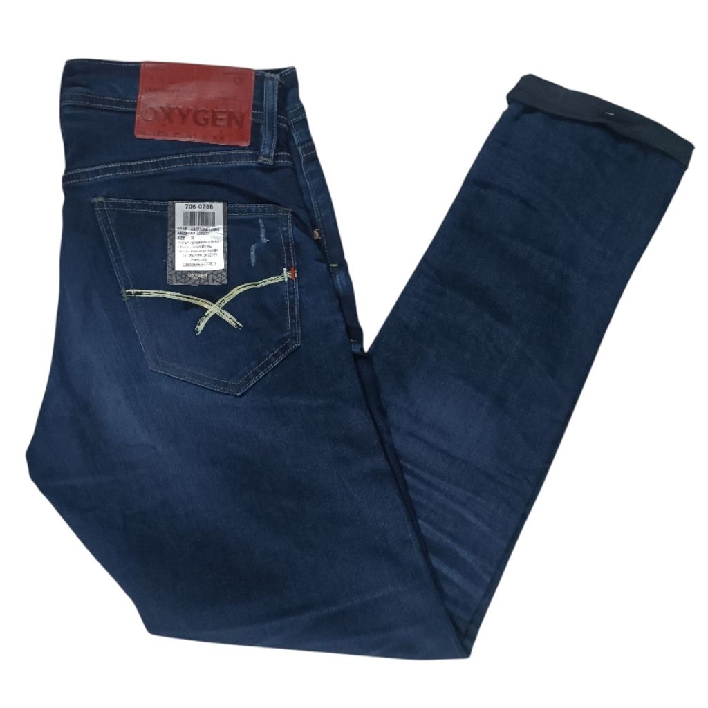 Celana Jeans Premium Oxygen Denim Slim Fit - Invade Series SPECIAL EDITION, MODERN DEEP BLUE 706-078
