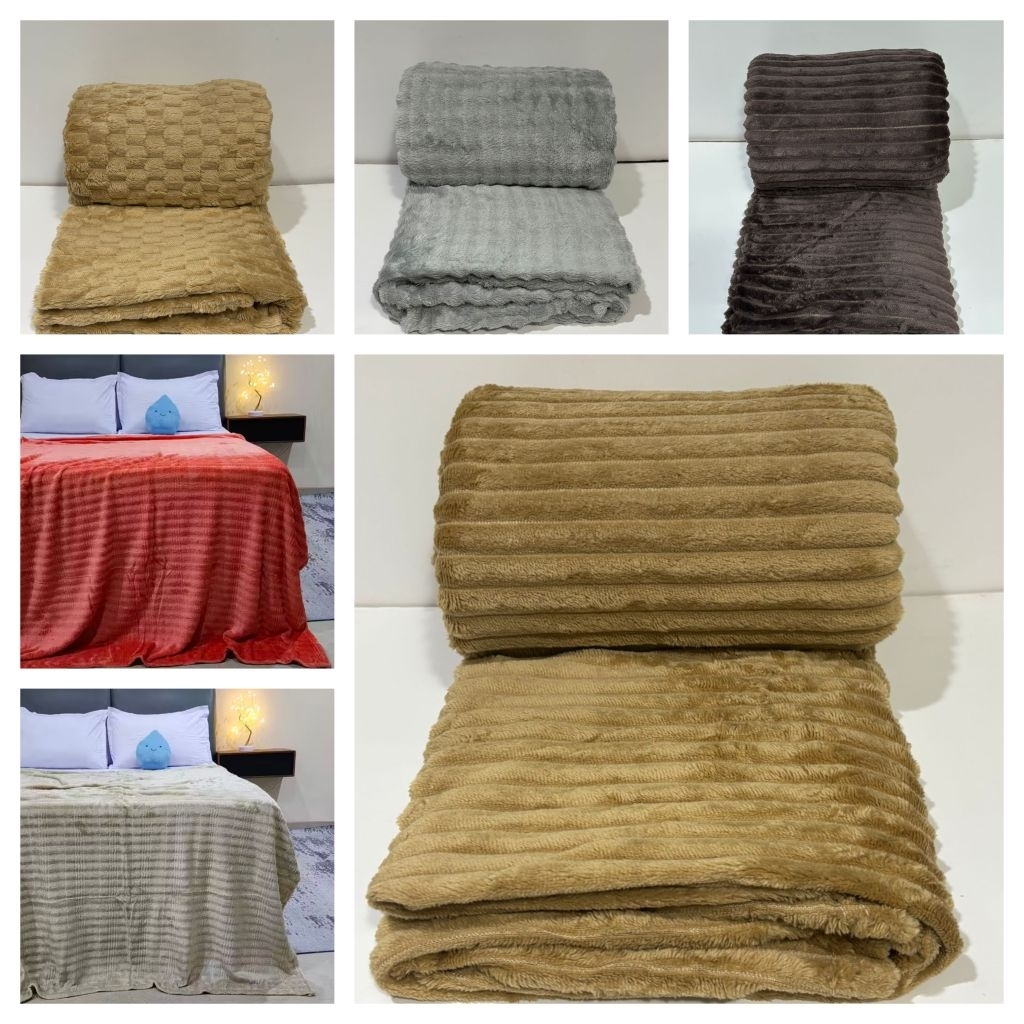 Selimut polos king rabbit thermal