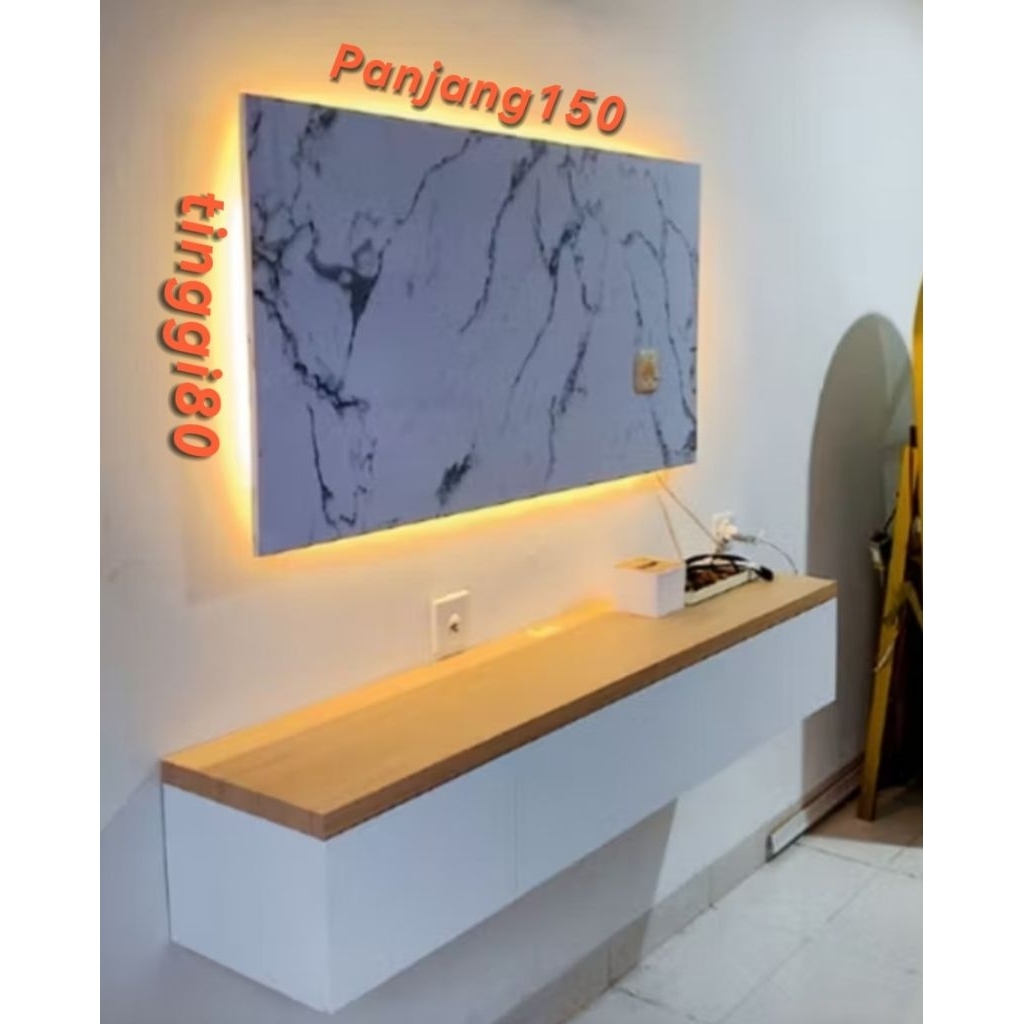 Background tv dengan lampu LED/panel tv 50"
