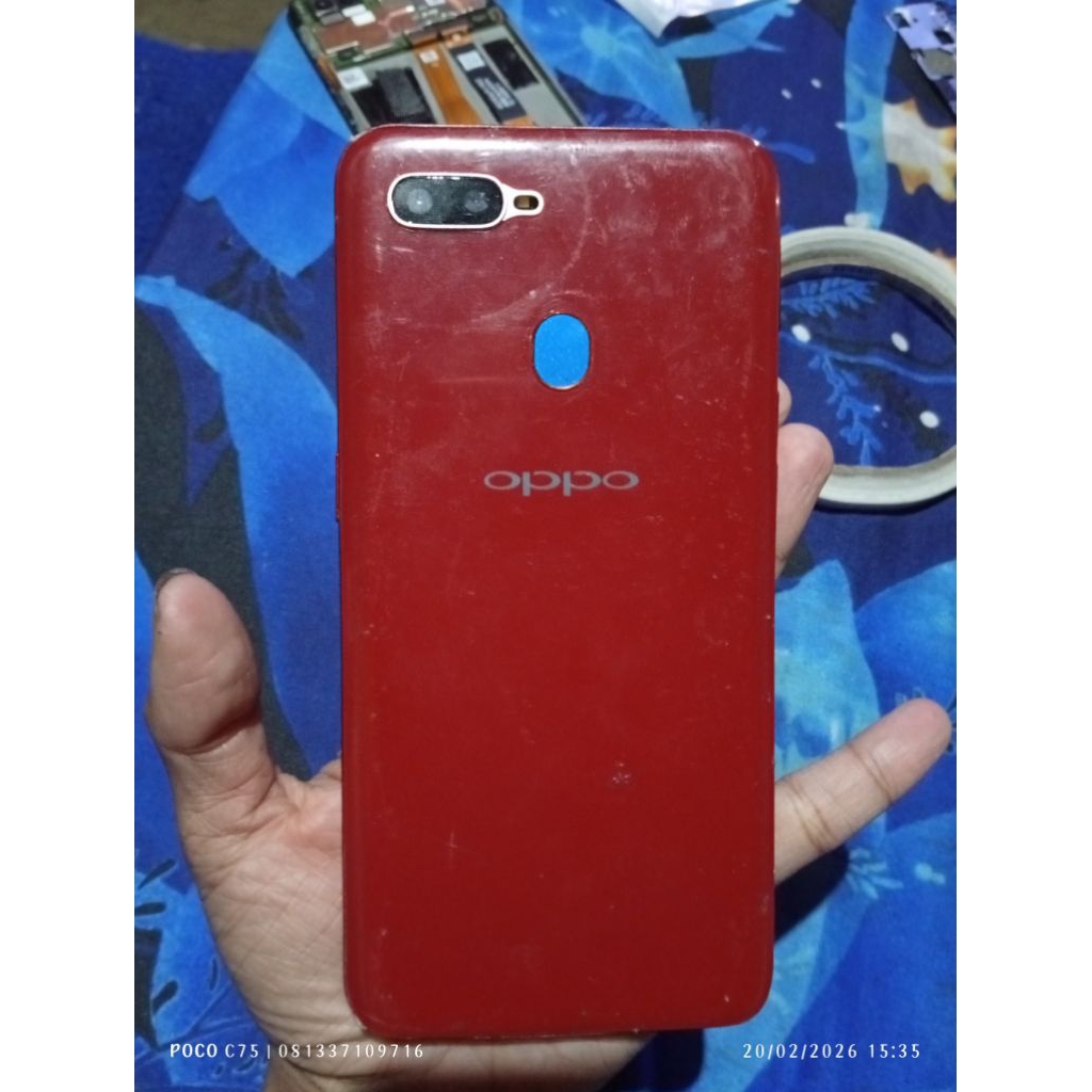 oppo a5s minus kaca lcd retak backdoor gantian