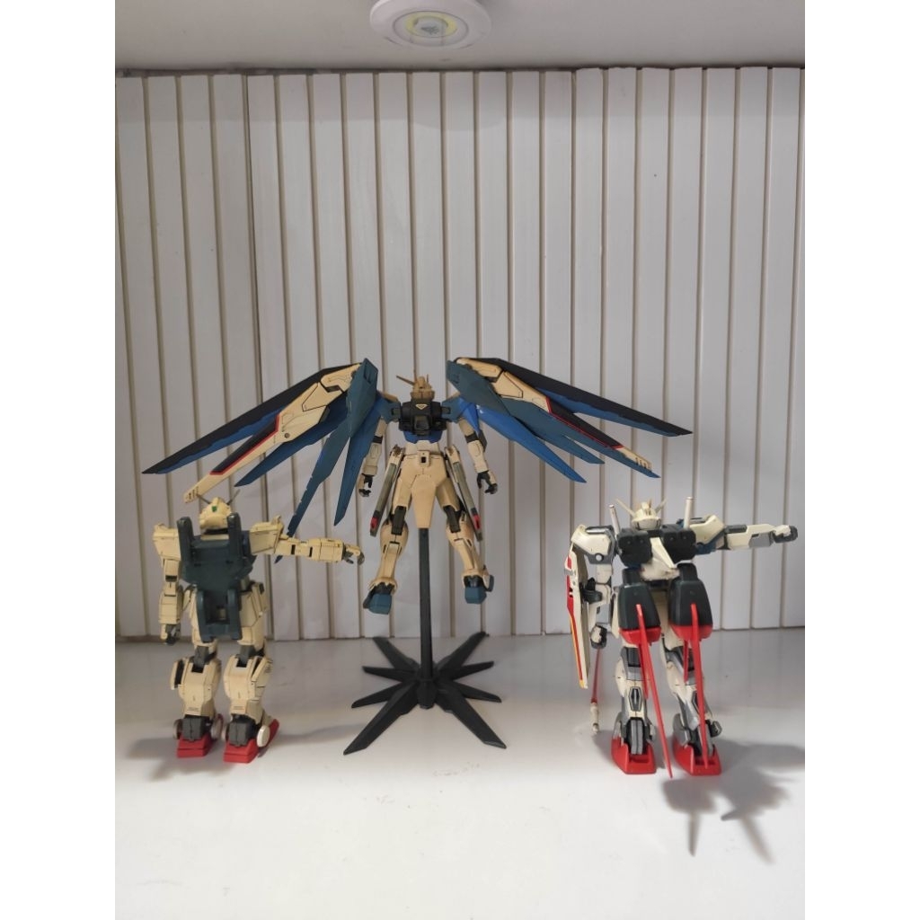3 Gundam Bandai MG Freedom,MG Strike, MG Rx