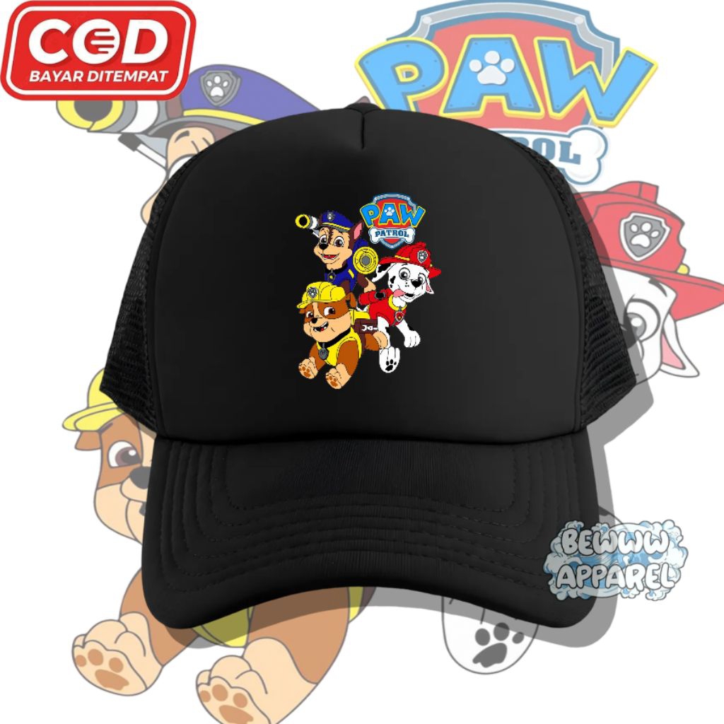 Topi Anak Trucker Paw Patrol - Topi Jaring Anak Paw Patrol