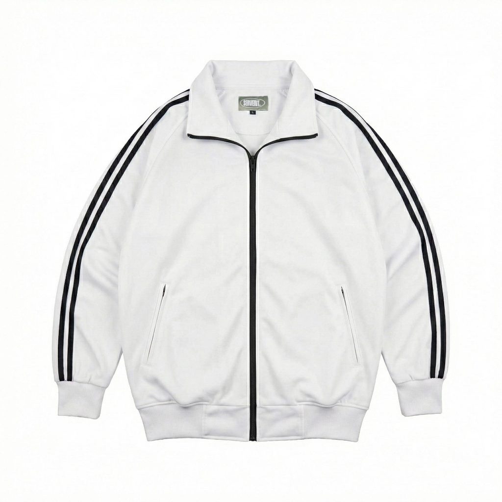 NEW SERVENT - JUMBO JACKET TRACKTOP PRIA SPORT JACKET RUNNING HITAM