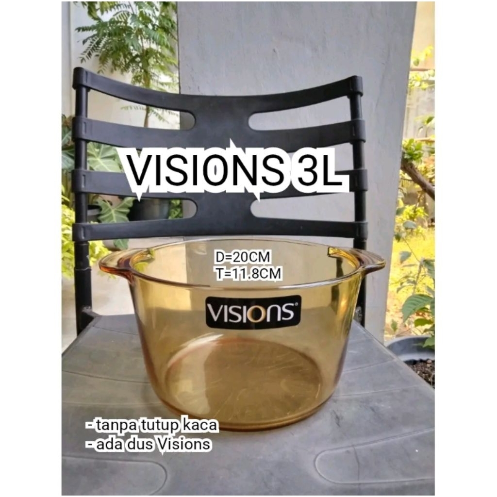 VISIONS  PANCI MASAK 3L (TANPA TUTUP)