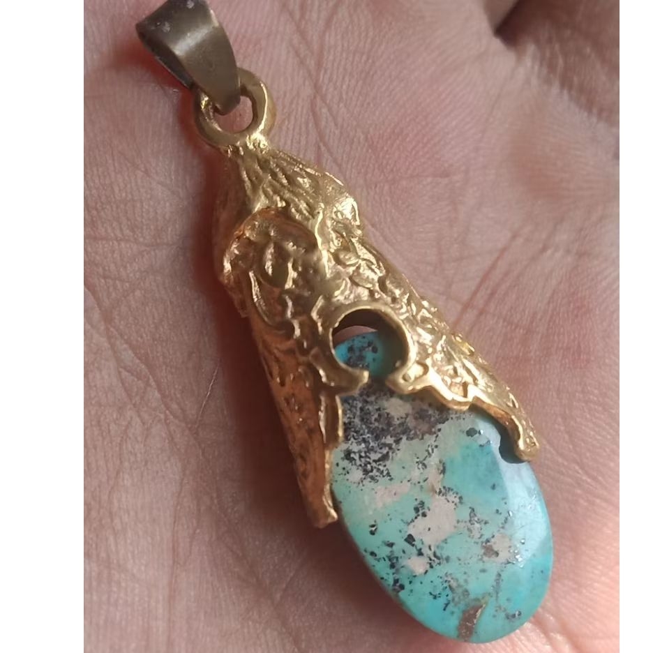 liontin pirus Persia batu alami