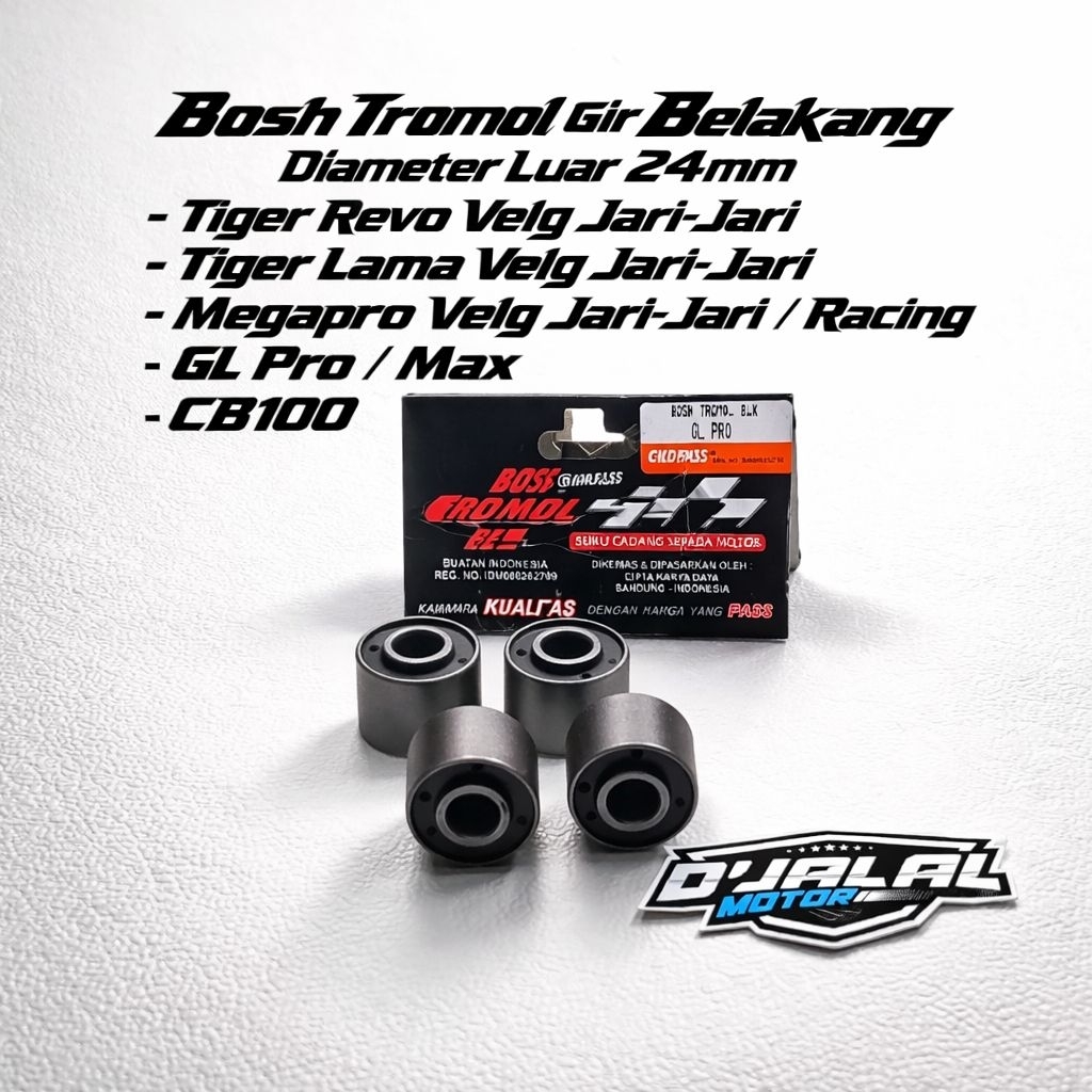 BOSH TROMOL GIR BELAKANG GLPRO MAX NEOTECH MEGAPRO CB100 TIGER VELG JARI-JARI