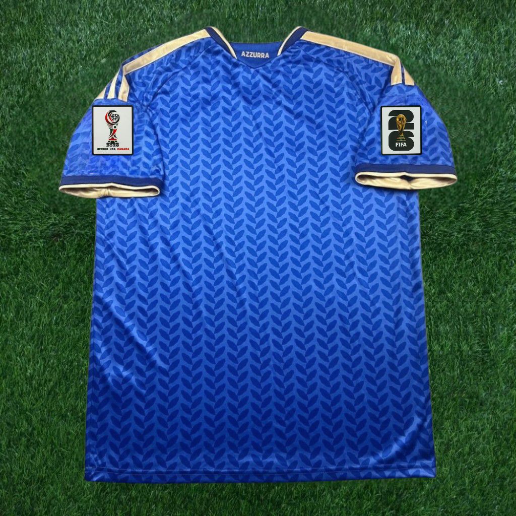 Jersey Bola Italia Home Full Patch Piala Dunia 2026 Top Quality