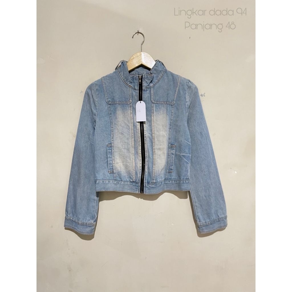 JAKET JEANS PREMIUM / JAKET JEANS CROP KEKINIAN / JAKET JEANS WANITA / JAKET KOREAN STYLE / JAKET JE