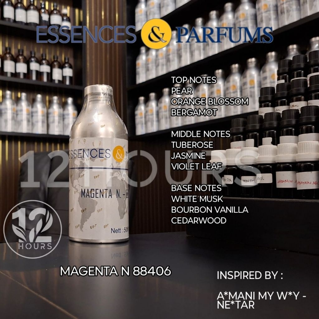 Bibit parfum Murni Essences "Magenta N" grade A dan grade b repack  50gr dan 100gr