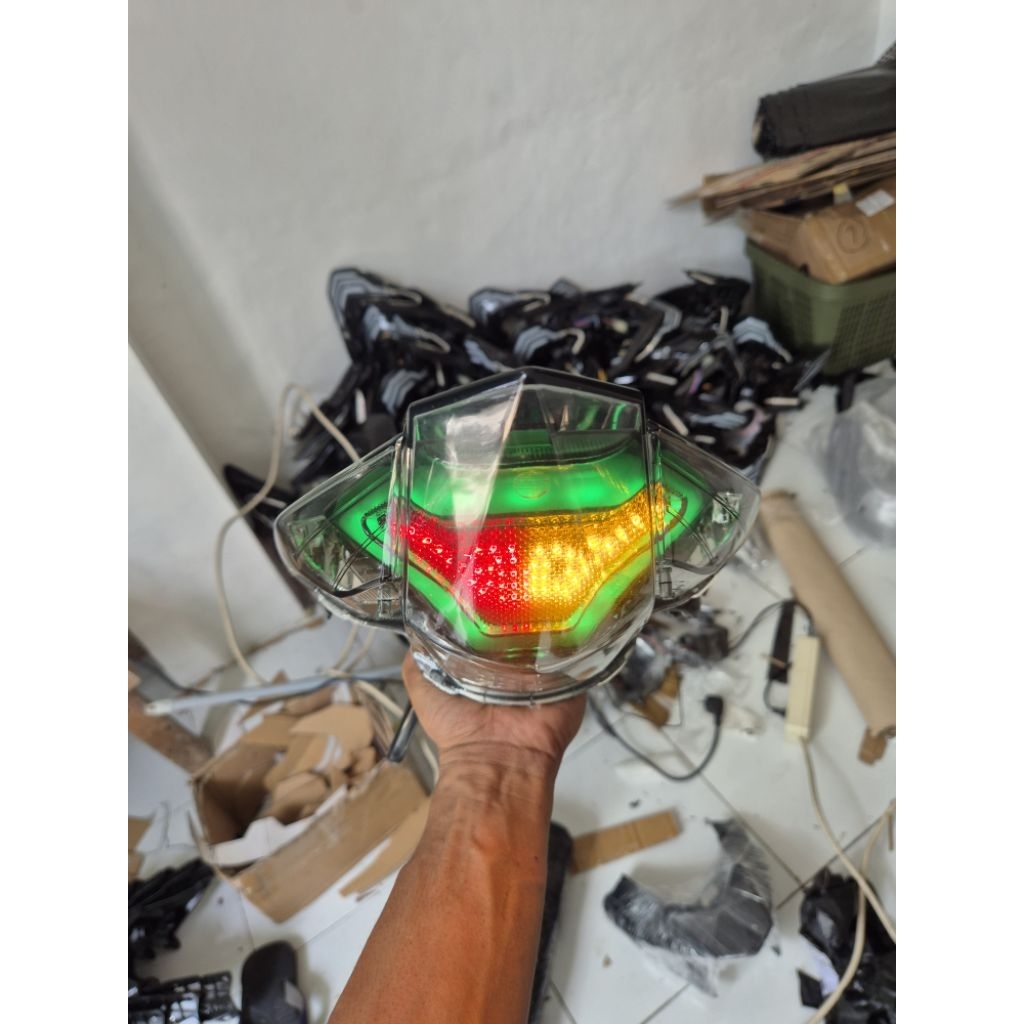 STOPLAMP YAMAHA JUPITER MX NEW 135CC CUSTOM V3 RGB APLIKASI TINGGAL COLOK SOKET