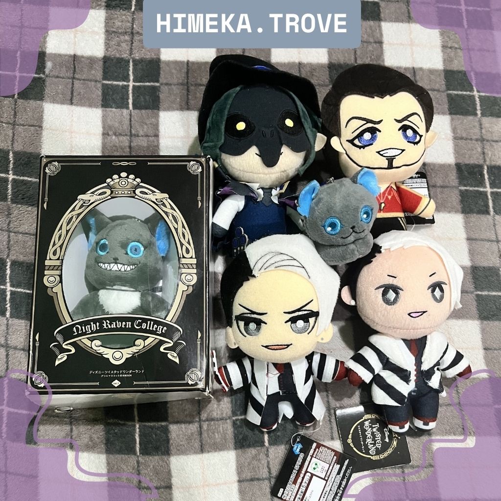 Boneka Twisted Wonderland Plush Doll Crowley / Crewel / Grim / Vargas Official Character