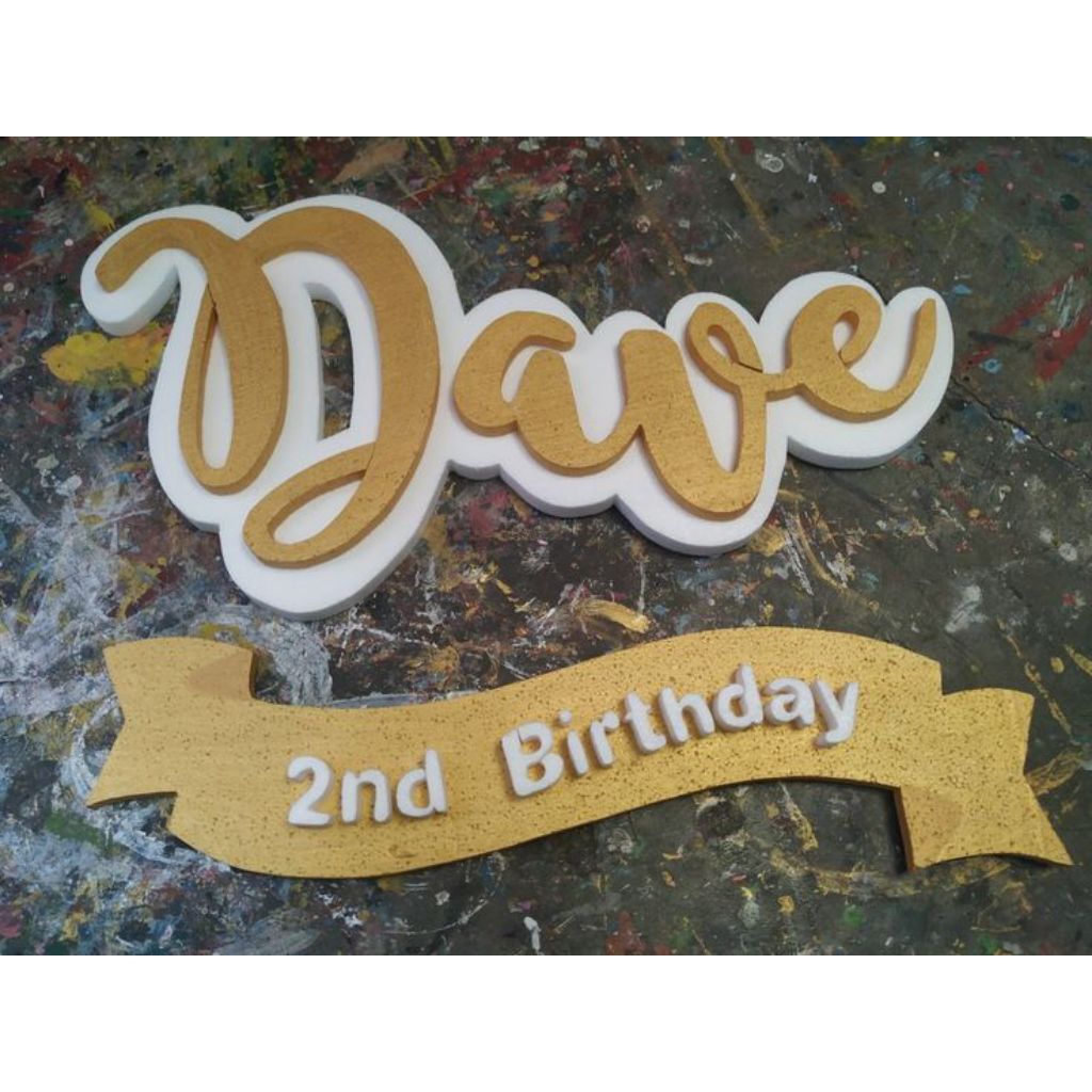 COSTOM HURUF TIMBUL 3D/DECOR ultah/tasyakuran/khitanan