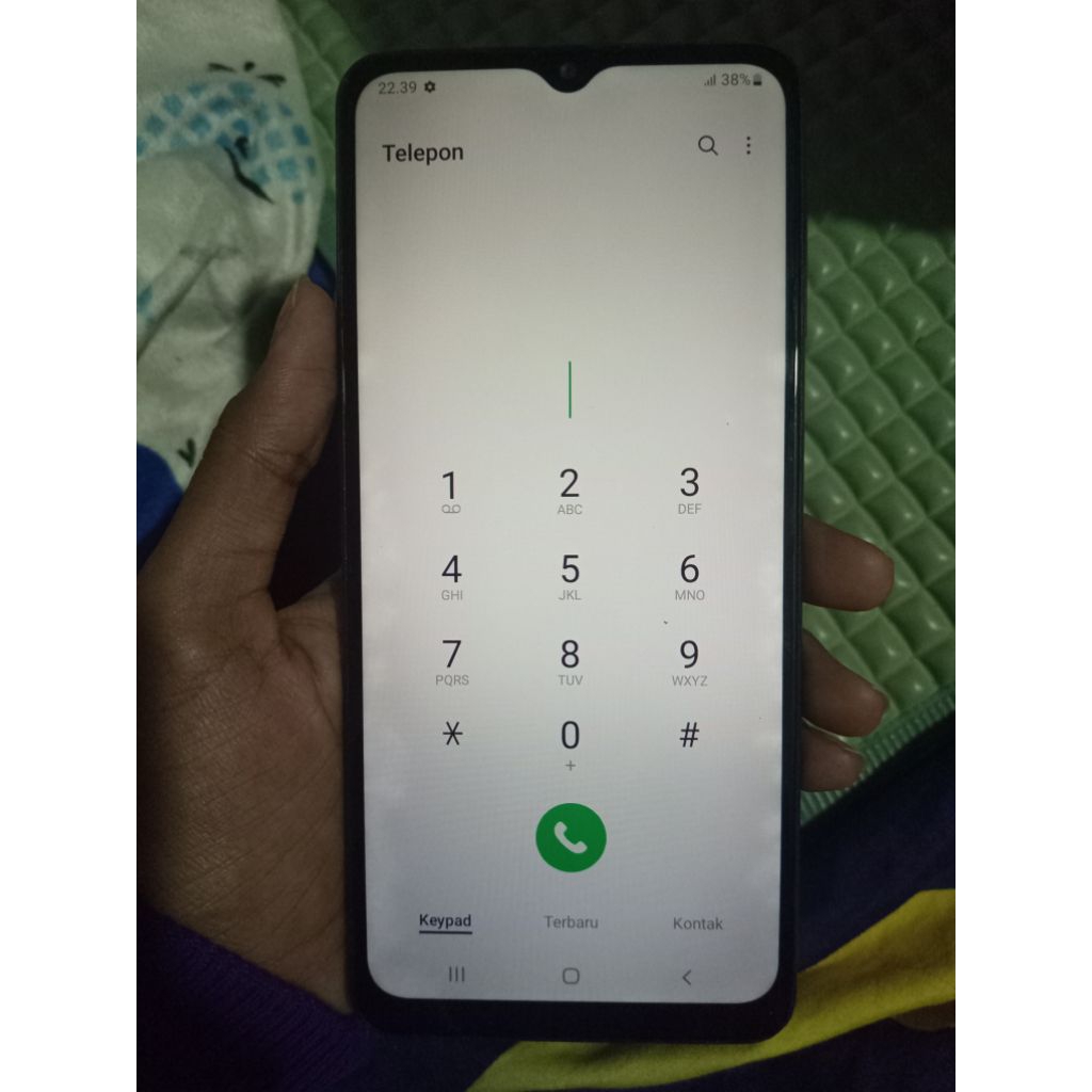 lcd ori samsung a12 minus ada bercak dan shedow