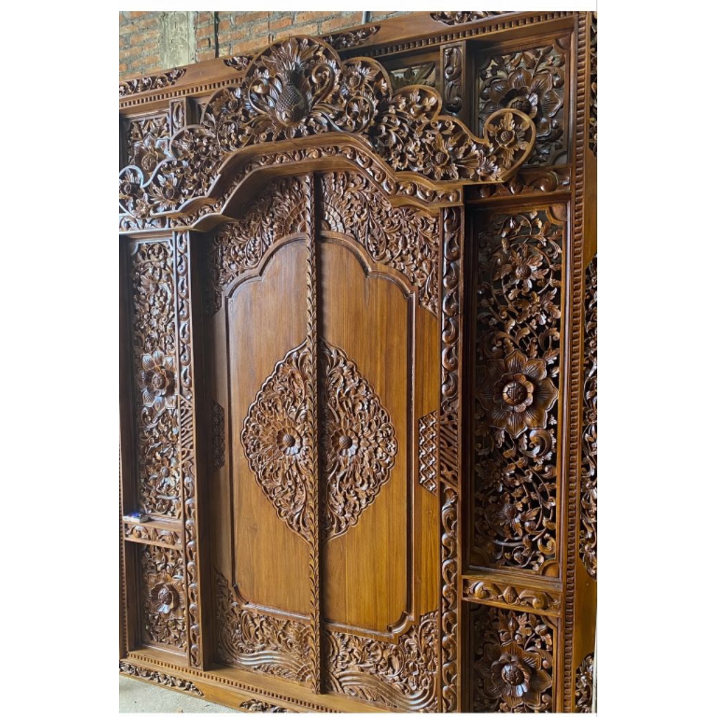 pintu gebyok Bali gebyok stell Bali kayu jati