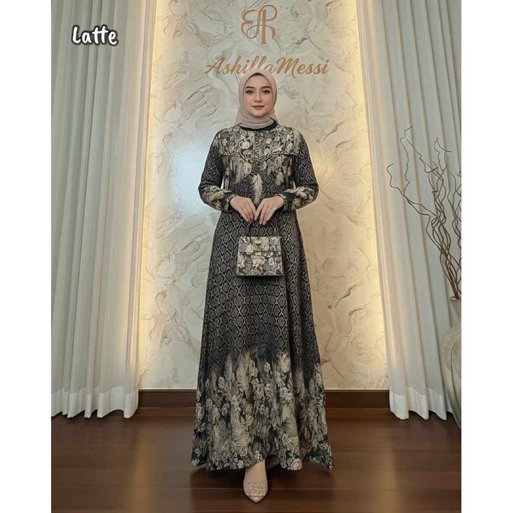 GAMIS ASHILLA MESSI 03//GAMIS WANITA TERBARU// GAMIS VISCOSE KEKINIAN