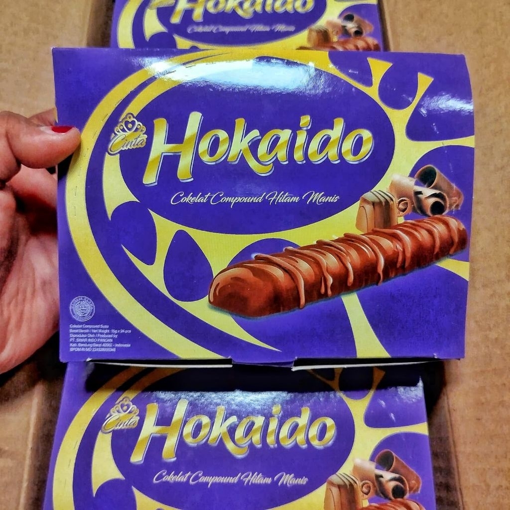 [Isi 24pcs] Chocolate Compound Hitam Manis Hokaido Food Snack Makanan Jajanan Cemilan Camilan Cokela