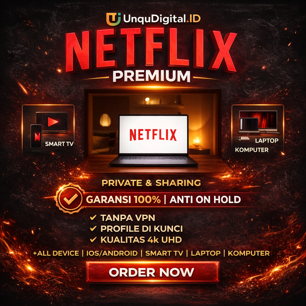 Netflix Akun Premium 4K Ultra HD - Sharing 30 Hari