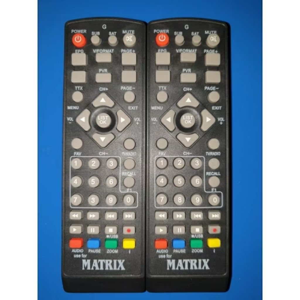REMOT STB MATRIX DVB-T2 APPLE KUNING.BURGERS HIJAU GARUDA KWALITAS ORIGINAL