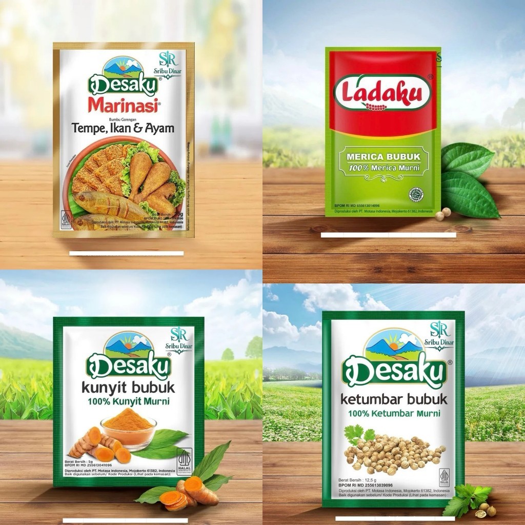 DESAKU BUMBU BUBUK- MARINASI LADAKU KETUMBAR KUNYIT BAWANG PUTIH PER PCS/SAJIKU Bumbu Praktis Nasi G
