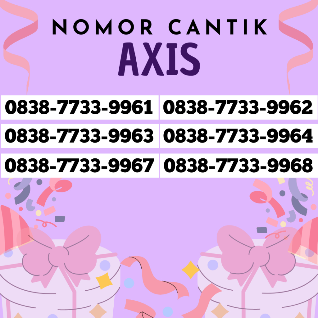 PROMO NOMOR CANTIK AXIS URUT / KARTU PERDANA AXIS CANTIK (A32) BERKUALITAS