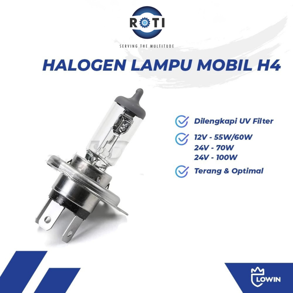 BOHLAMP HALOGEN LAMPU MOBIL H4 CLEAR