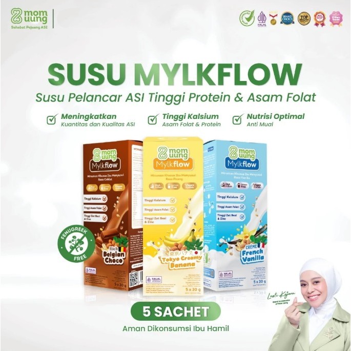 Mom Uung Mylkflow Susu Booster Pelancar Asi MomUung Ibu Hamil dan Menyusui Halal BPOM | Asi Booster