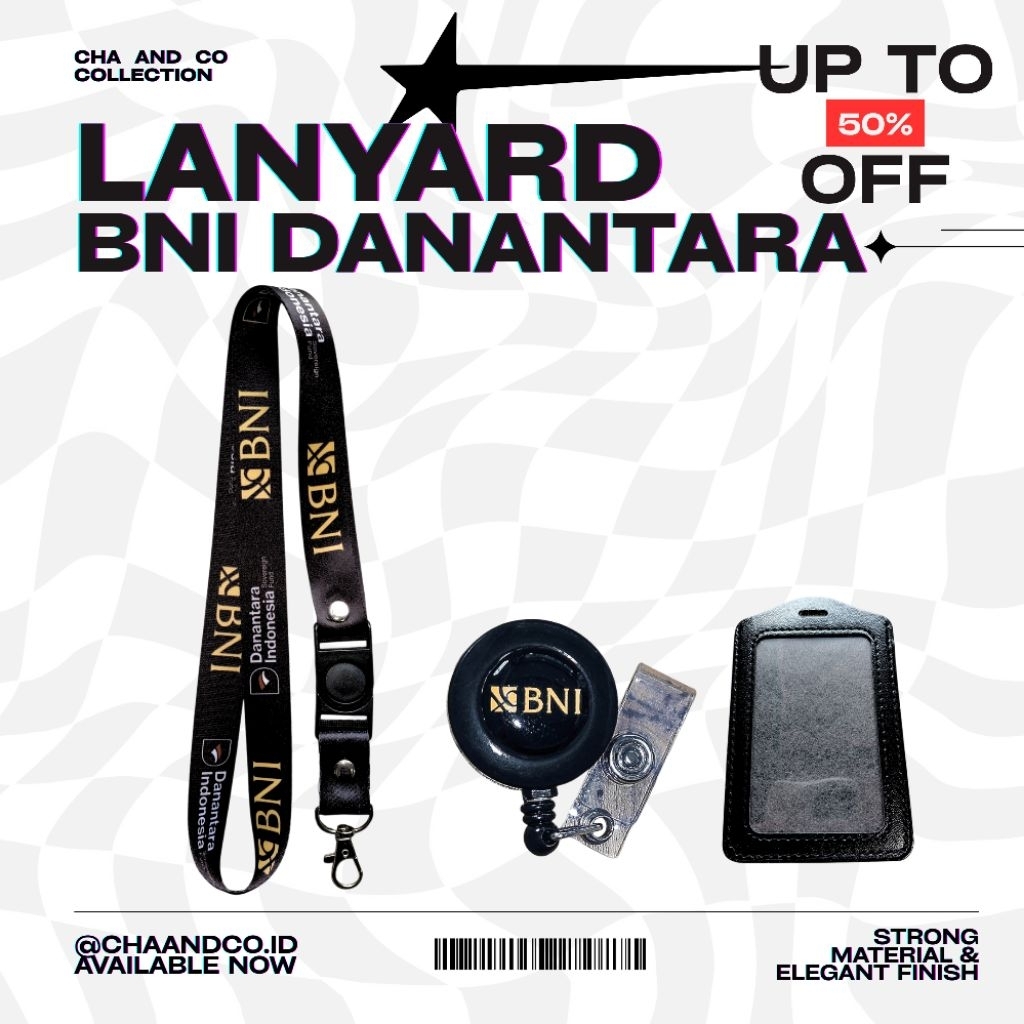 LANYARD BNI DANANTARA / SATU SET LANYARD BNI DANANTARA PREMIUM