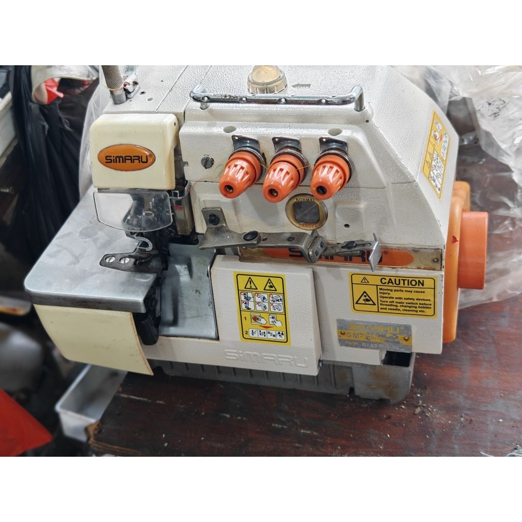 kepala Dan bak dudukan mesin obras Benang 3 merk Simaru SM737F second
