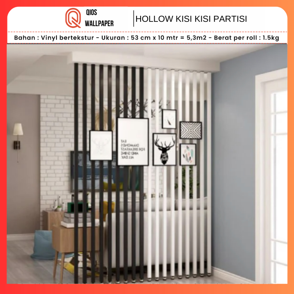 Hollow PVC Sekat Ruangan / Hollow Partisi Sekat Ruangan Indoor/ Hollow PVC Indoor / Dekorasi Rumah A