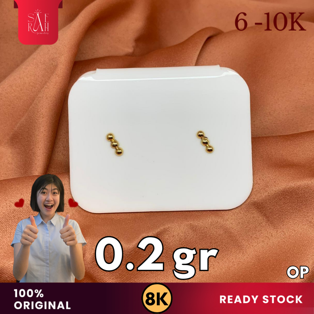 Tindik Emas 8K - Toko Emas Saerah - 0.2 Gram 23