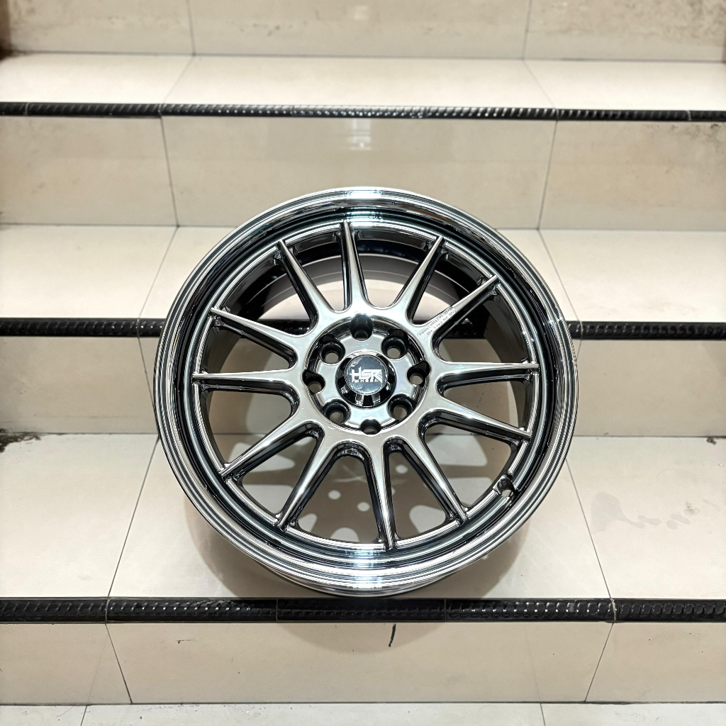 Velg racing ring 16 hsr ende black chrome  ring 16 untuk mobil brio jazz yaris vios freed avanza