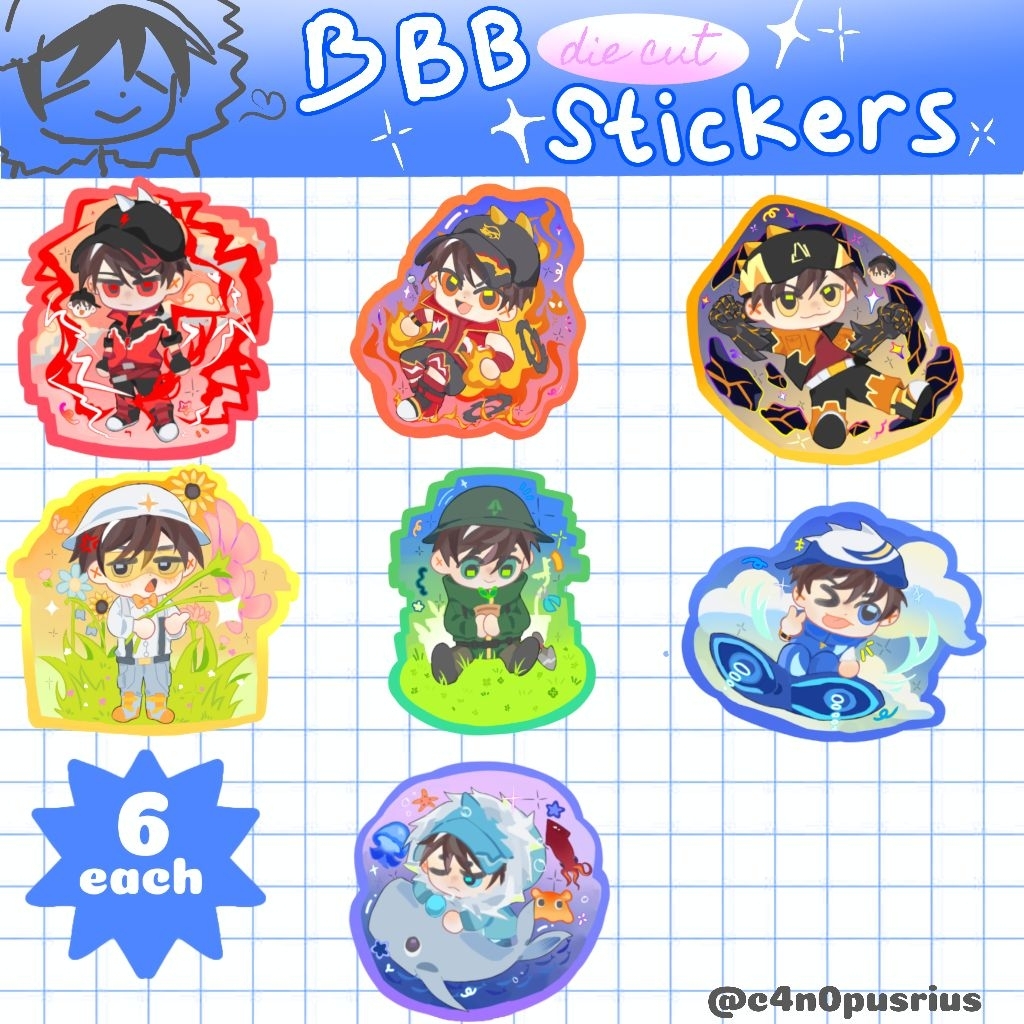 [ READY STOCK ]Boboiboy  die cut stickers || Boboiboy fanmerch