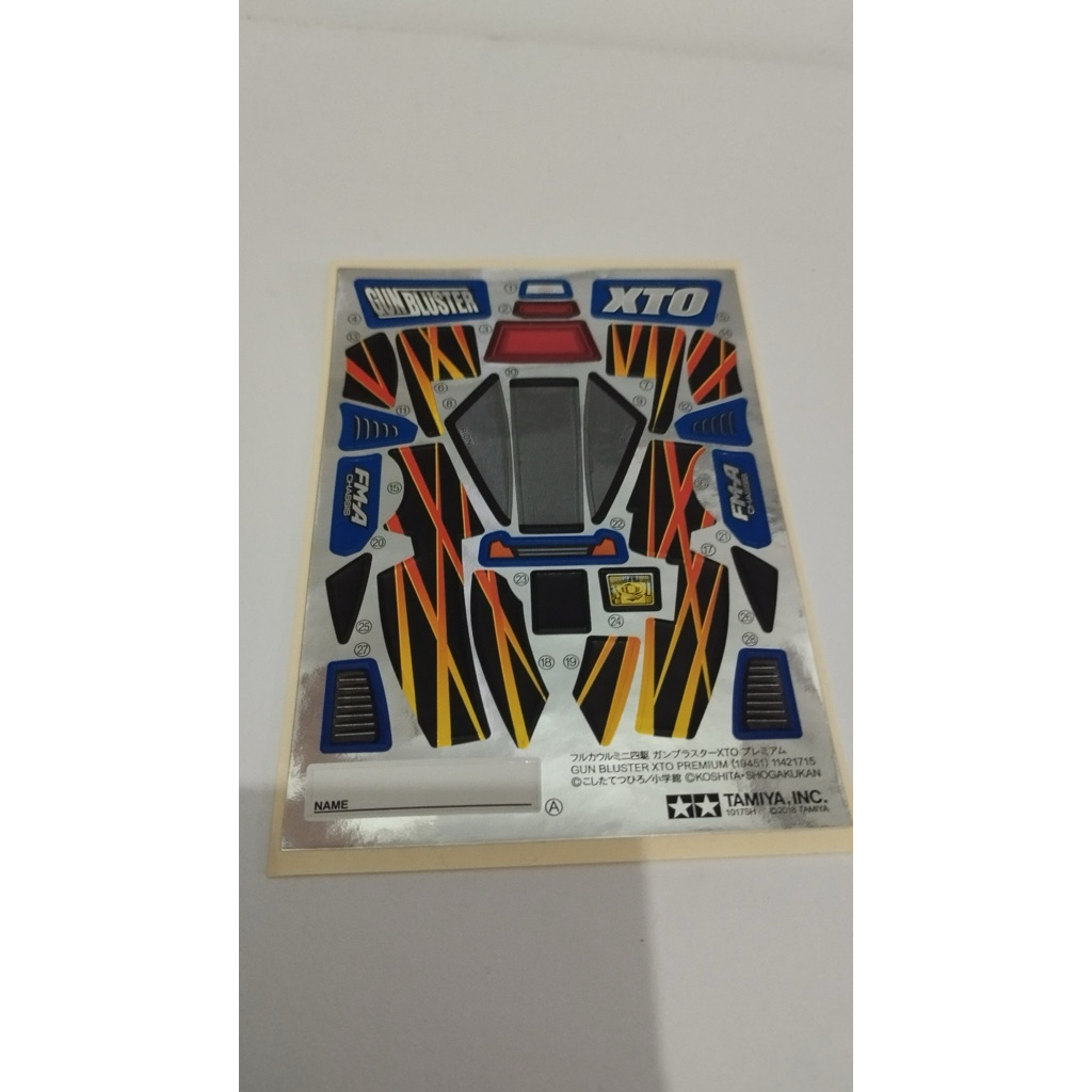 Decals Gunbluster Xto FMA Original Tamiya